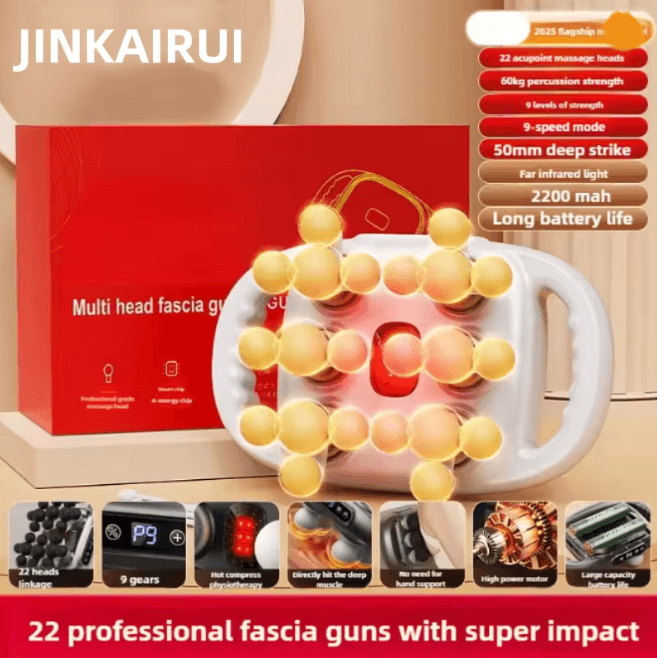 Professional Deep Tissue Massage Gun with 24 Heads High Power Muscle Relief