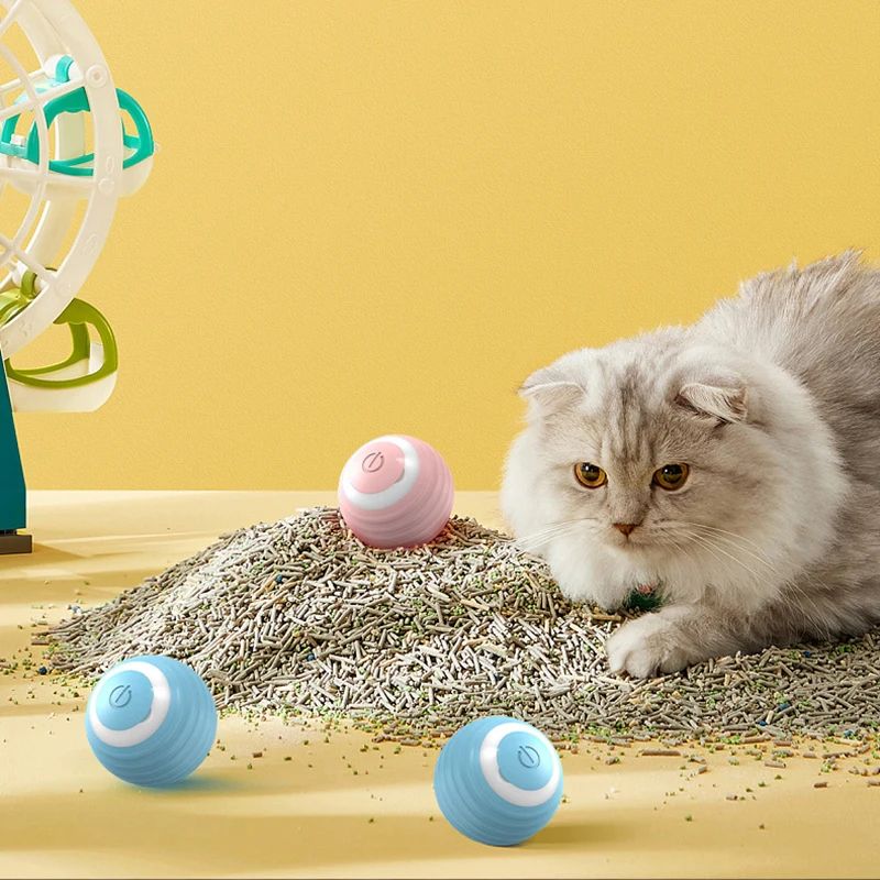 Smart Interactive Cat Ball Toy – Automatic Rolling Electronic Cat Toy for Active Indoor Play