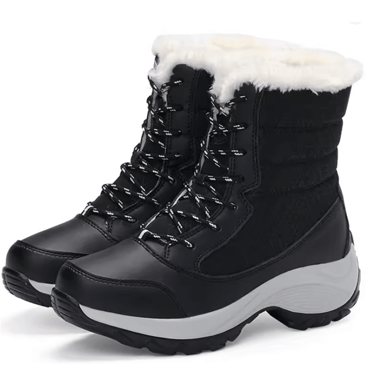 Womens Waterproof Winter Snow Boots with Fur Lining