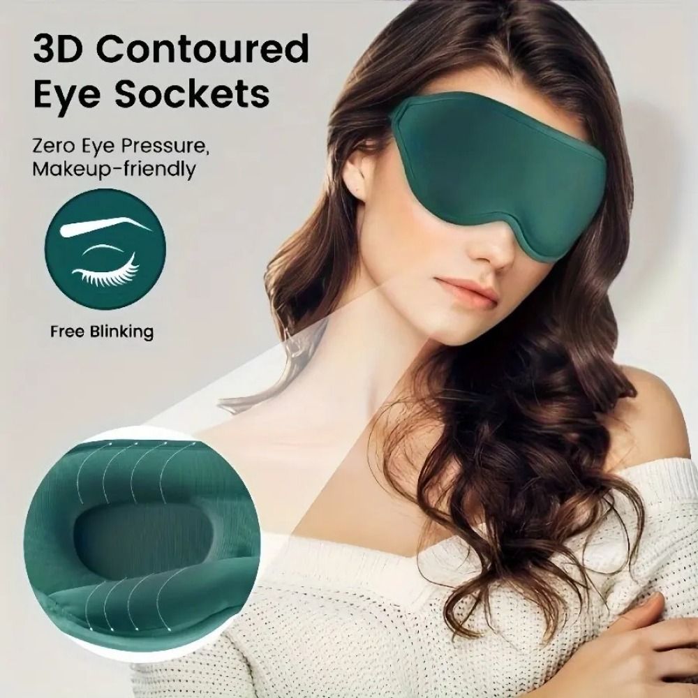 Pressure Free Sleeping Mask, Light Blocking Capsule Eye Mask, Summer Soft 3D Breathable Sleep and Sunshade