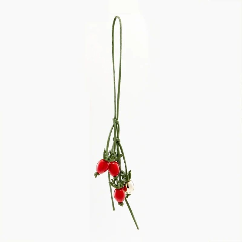 Leather Flower Bag Charm