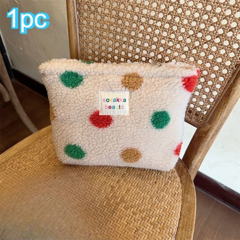 Plush Fur Large Capacity Makeup Bag