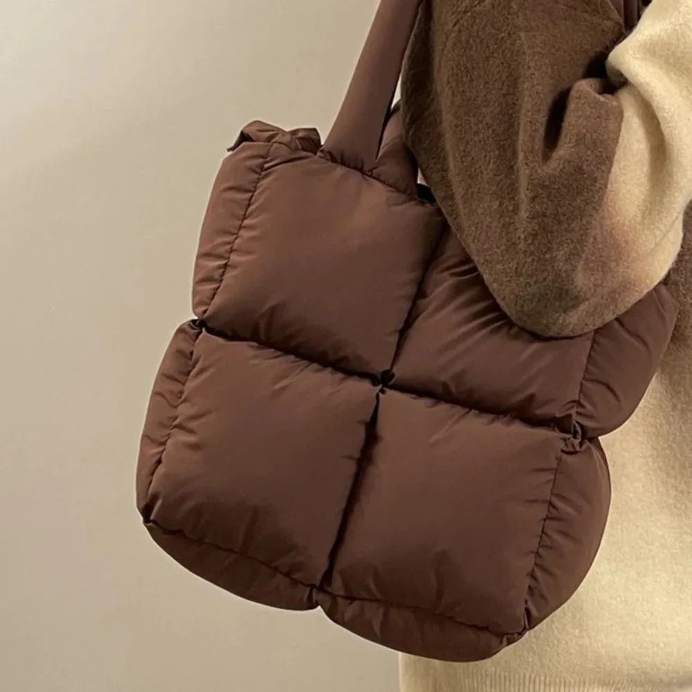 Large Capacity Puffy Quilted Shoulder Tote