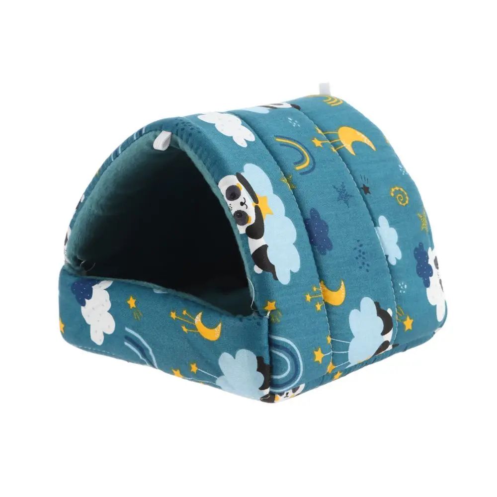 Warm Plush Small Animal Sleeping Bed | Cozy Winter Guinea Pig Nest & Hamster House | Rabbit Squirrel Snuggle Mat