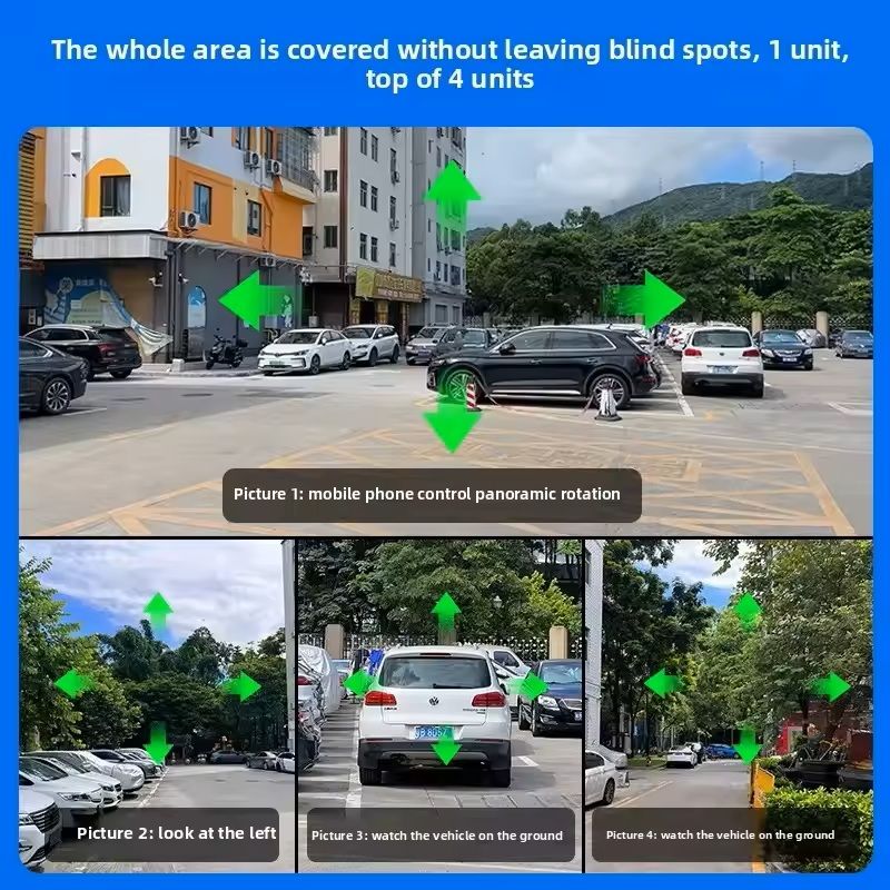 Four Lens WiFi Security Camera with Auto Tracking and PTZ