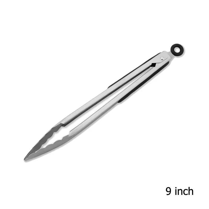 Premium LMETJMA Stainless Steel Kitchen & BBQ Tongs – (Non-Slip, Heat-Resistant Grill & Salad Tongs)