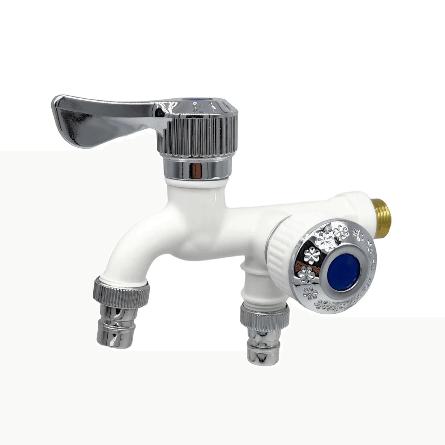 AquaSplit Dual Outlet Faucet – Quick Connect Laundry & Mop Pool Tap