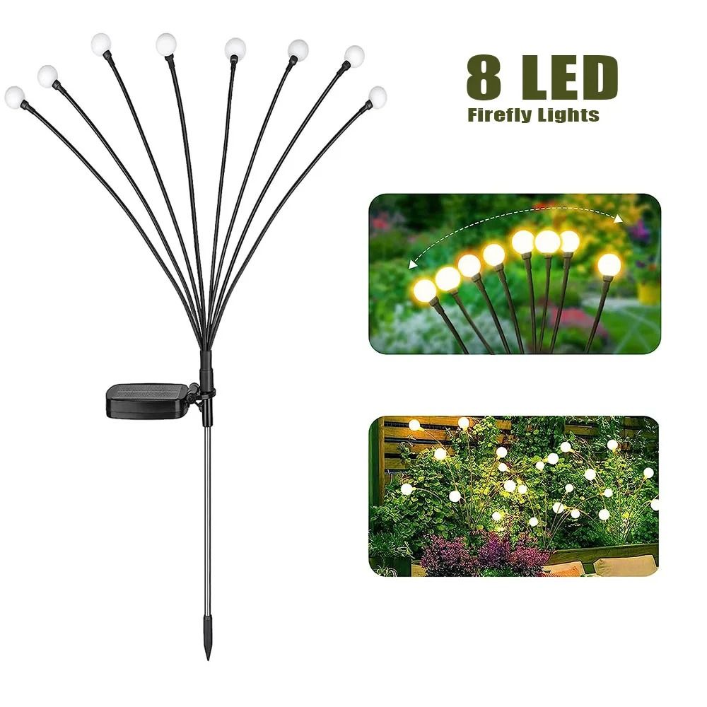Solar-Powered Garden Firefly Lights