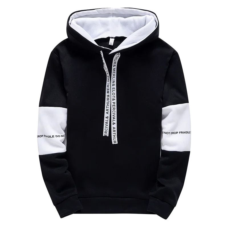 Mens Casual Letter Print Hoodie and Jogger Set