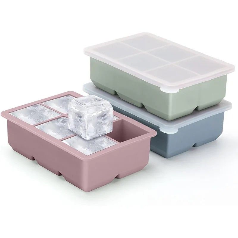 ArcticSquare Premium Silicone Ice Cube Tray with Leak-Proof Lid