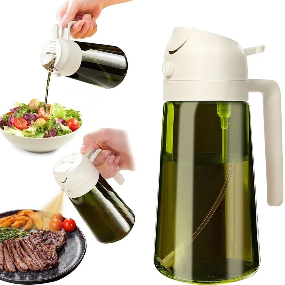 Dark Glass Olive Oil Sprayer and Dispenser Bottle