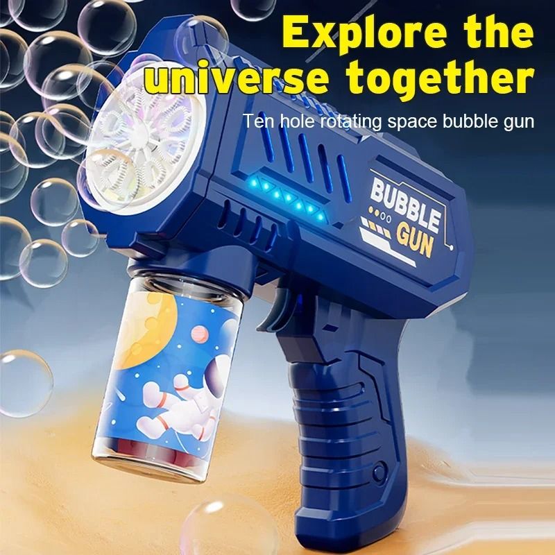 Automatic Bubble Gun Rocket Bubble Blower for Kids