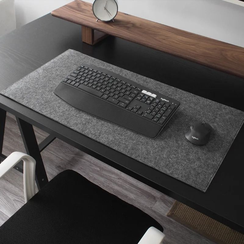 Large Wool Felt Desk Mat Non Slip Mouse Pad and Keyboard Surface