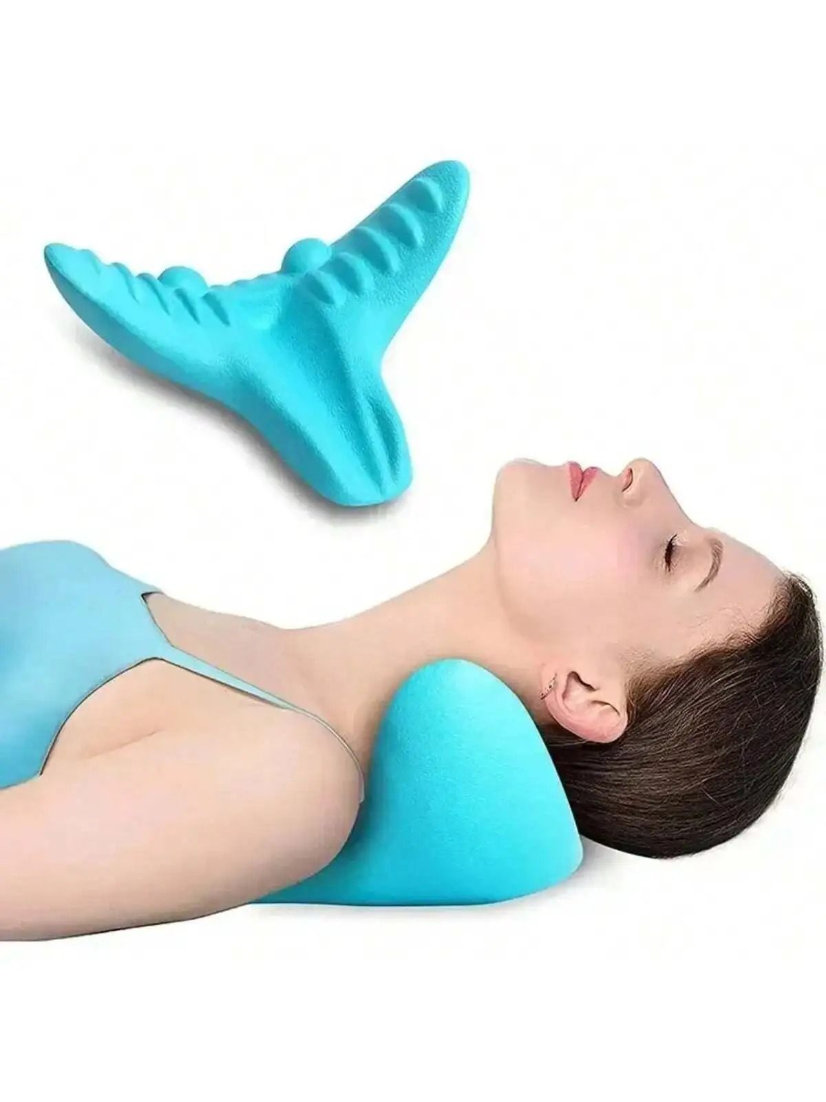 Cervical Traction Neck Relaxer Pillow for Spine Alignment and Muscle Relief