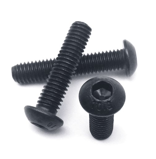 Black ISO7380 Button Head Screws – Grade 10.9 Hex Socket Allen Bolts (M1.6–M8)