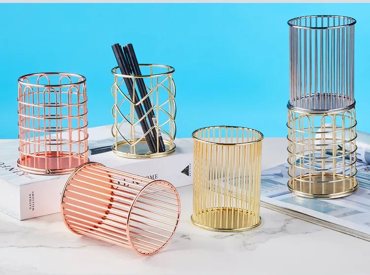 Metal High-End Desktop Pen and Stationery Holder
