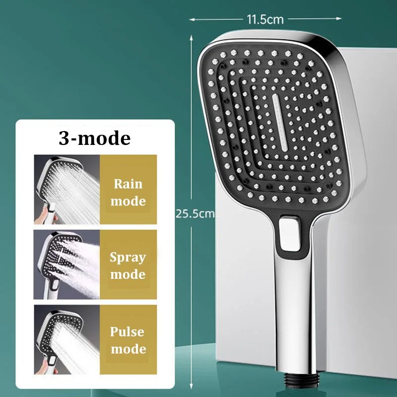 High Pressure 3 Mode Rainfall Shower Head Large Panel Bathroom Set