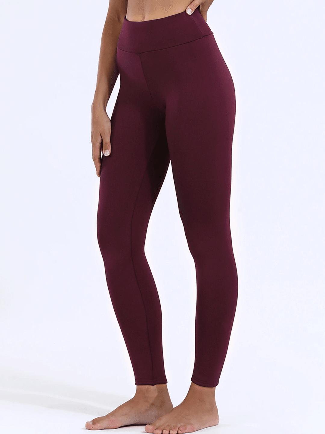 Women Winter Warm Velvet Leggings High Waist Stretch Thick Casual Pants