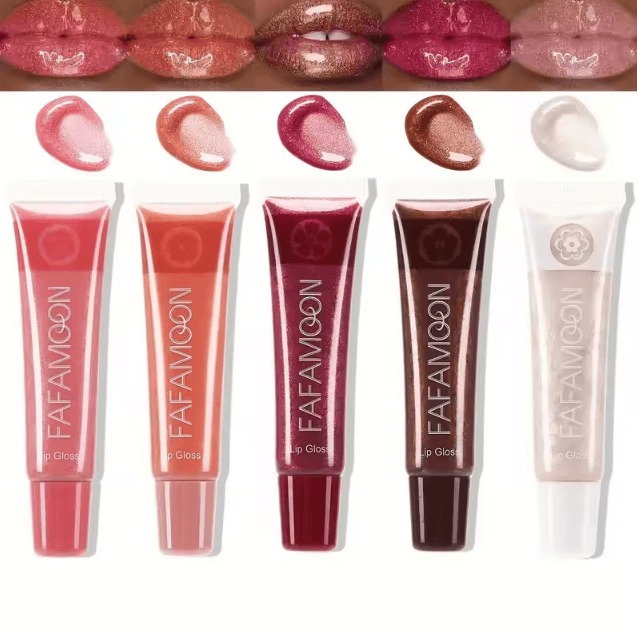 Pearl Mirror Glitter Lip Gloss – Moisturizing Lip Plumping Glaze with Fine Sparkle Finish