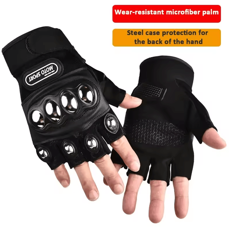 Rugged Tactical Self-Defense Gloves – Hard Knuckle Outdoor Protection Gloves