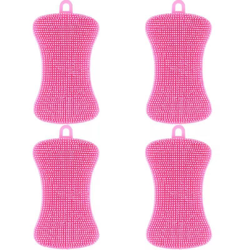 Silicone Kitchen Scrubber Brush – Gentle & Effective Pot Pan Cleaner