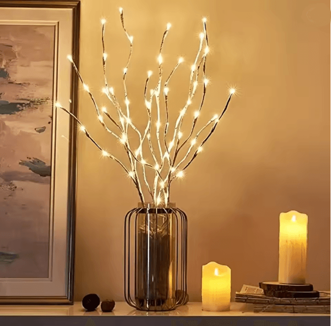 White Birch LED Branch Light