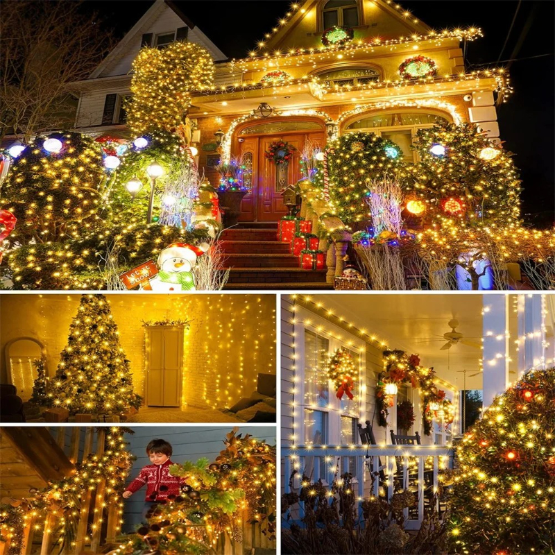 Waterproof Fairy String Lights with Remote for Outdoor & Holiday Decorations