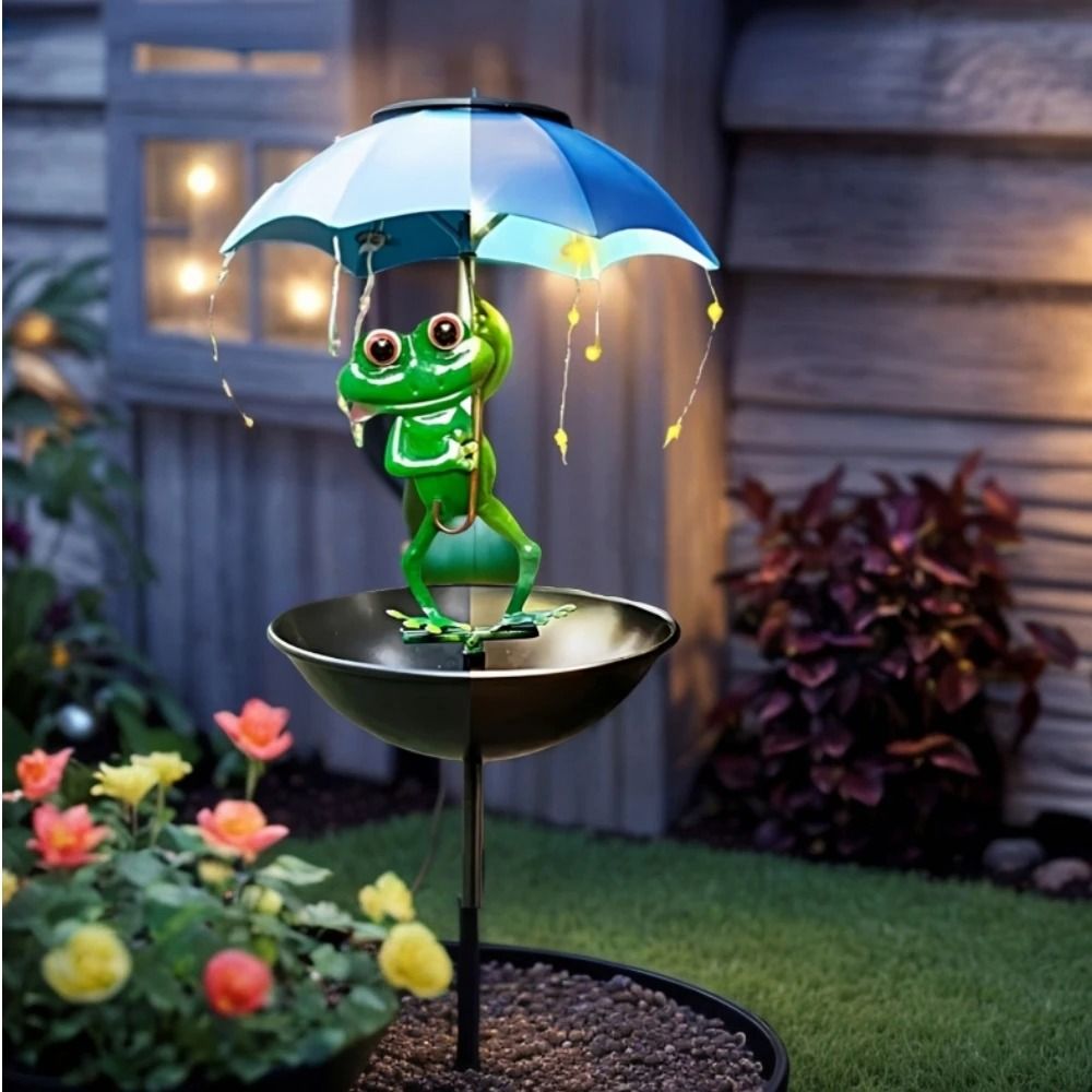 Solar Frog Garden Stake Light