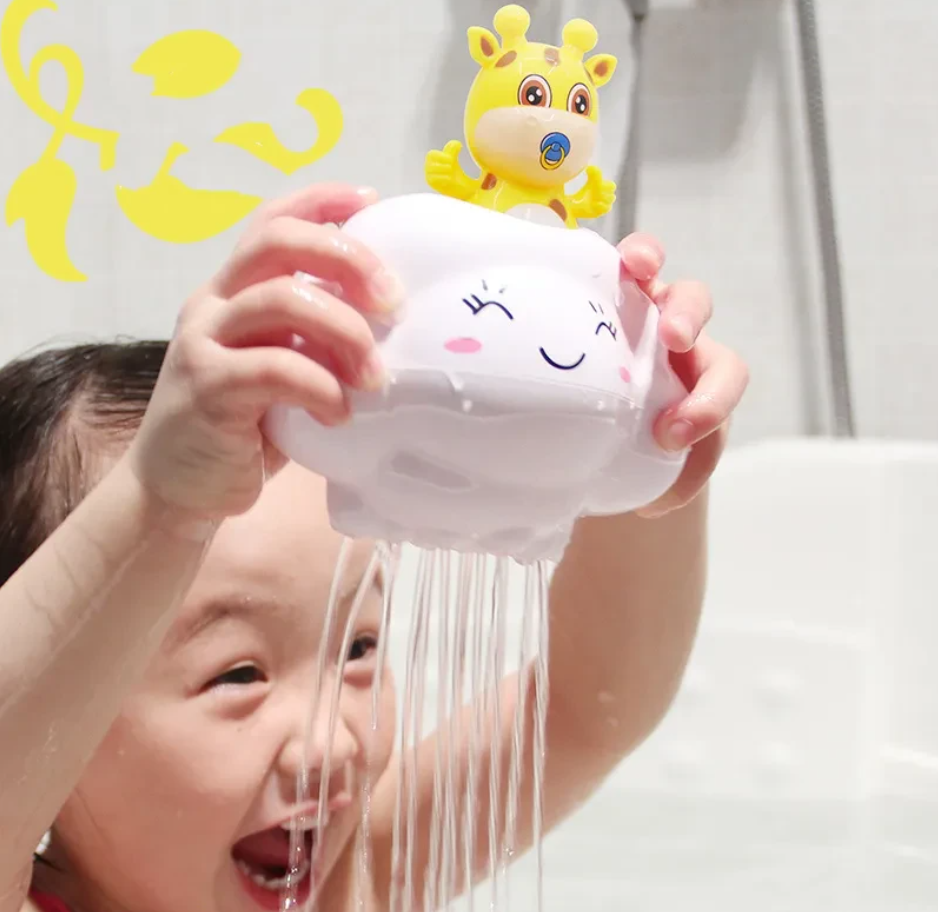Cute Baby Bath Toy Swimming Water Spraying Cloud for Kids