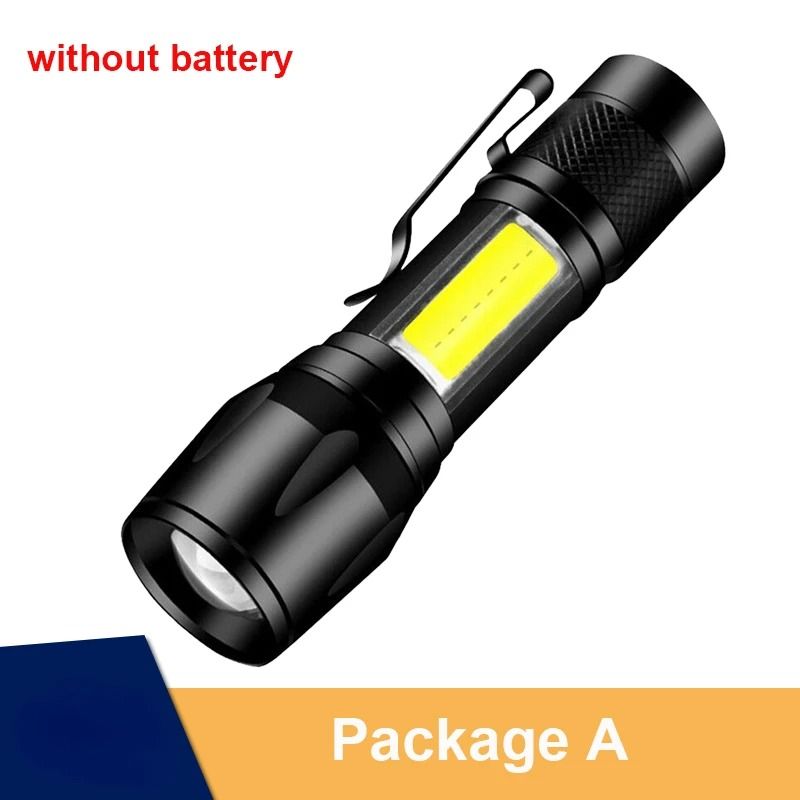 Rechargeable LED Flashlight with Zoom and Waterproof Design