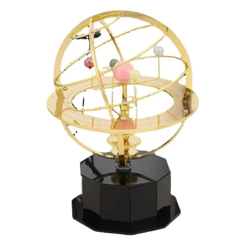 Mechanical Solar System Orrery Model Metal Planet Desk Decor