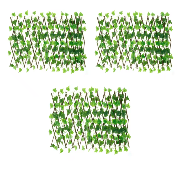 GreenHaven Expanding Garden Privacy Fence Artificial Ivy Trellis Screen