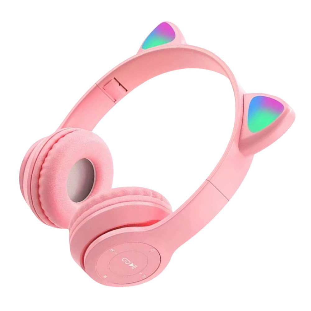 Wireless Cat Ear Headphones with Bluetooth Stereo Bass for Sports & Gaming