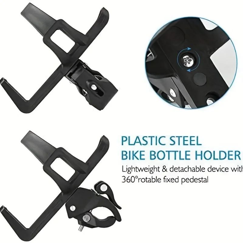 Adaptive 360° Rotating Bike Bottle Holder – Universal Bicycle Water Bottle Cage Mount