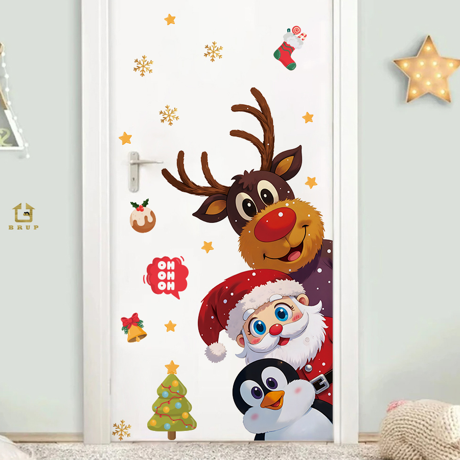 Wall Stickers Removable Vinyl, Cute Christmas Characters, Nursery Decoration Wall Decal, Decals For Kids Baby Room