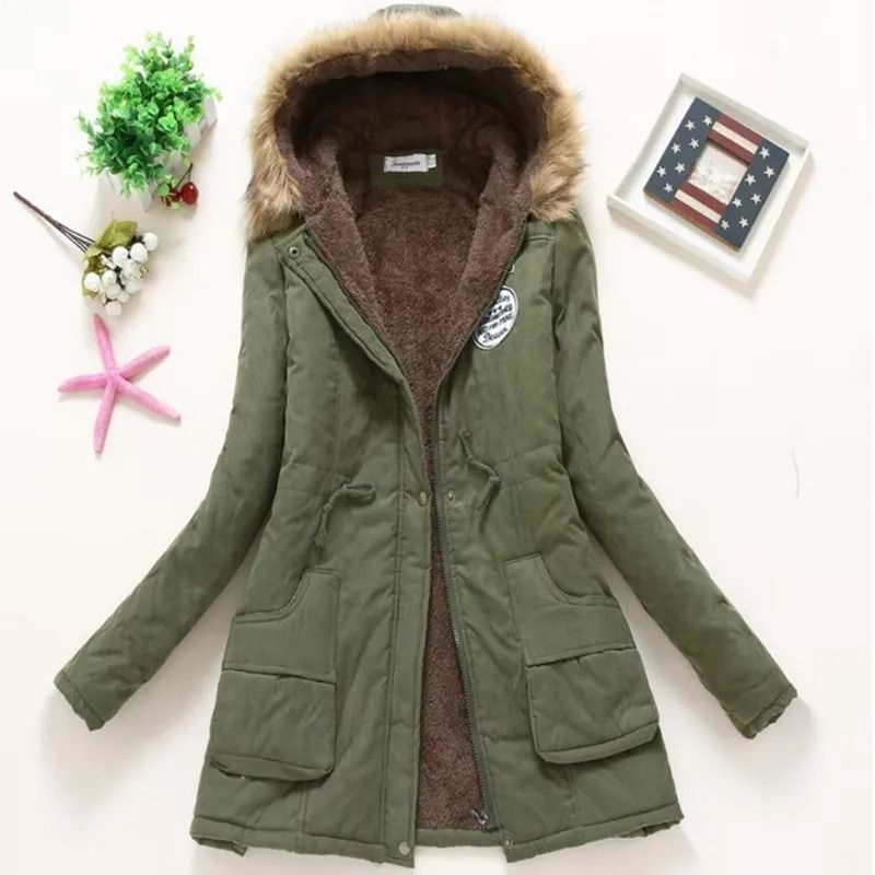 Womens Padded Hooded Cotton Jacket