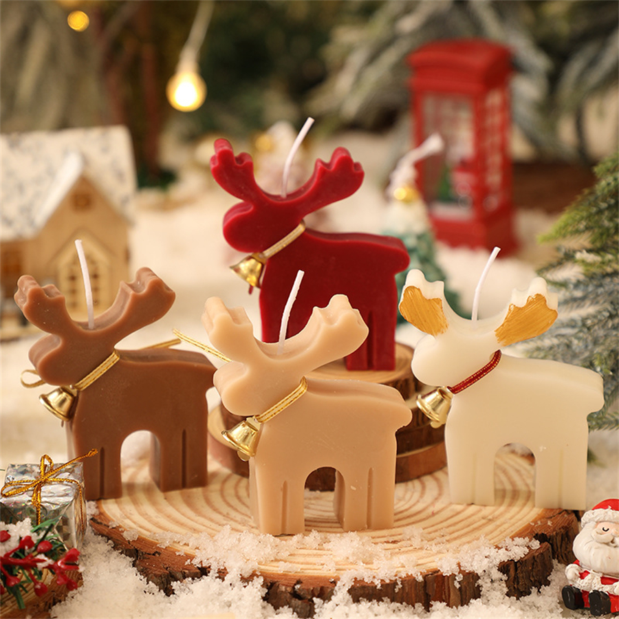 Creative Christmas Reindeer Scented Candle, Festive Atmosphere Decoration Souvenir Gift