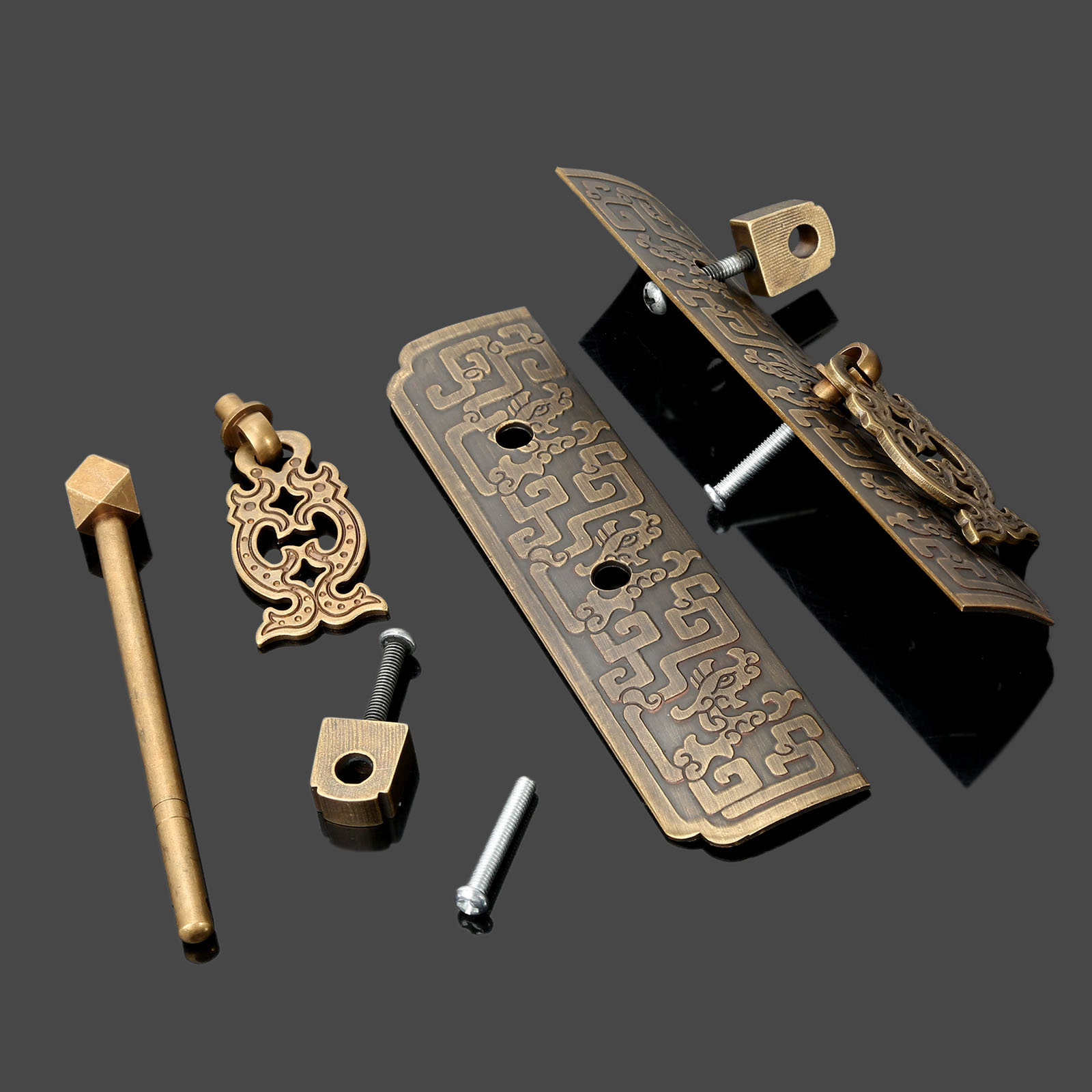 Antique Chinese Cabinet Lock Brass Cabinet Latch Pull