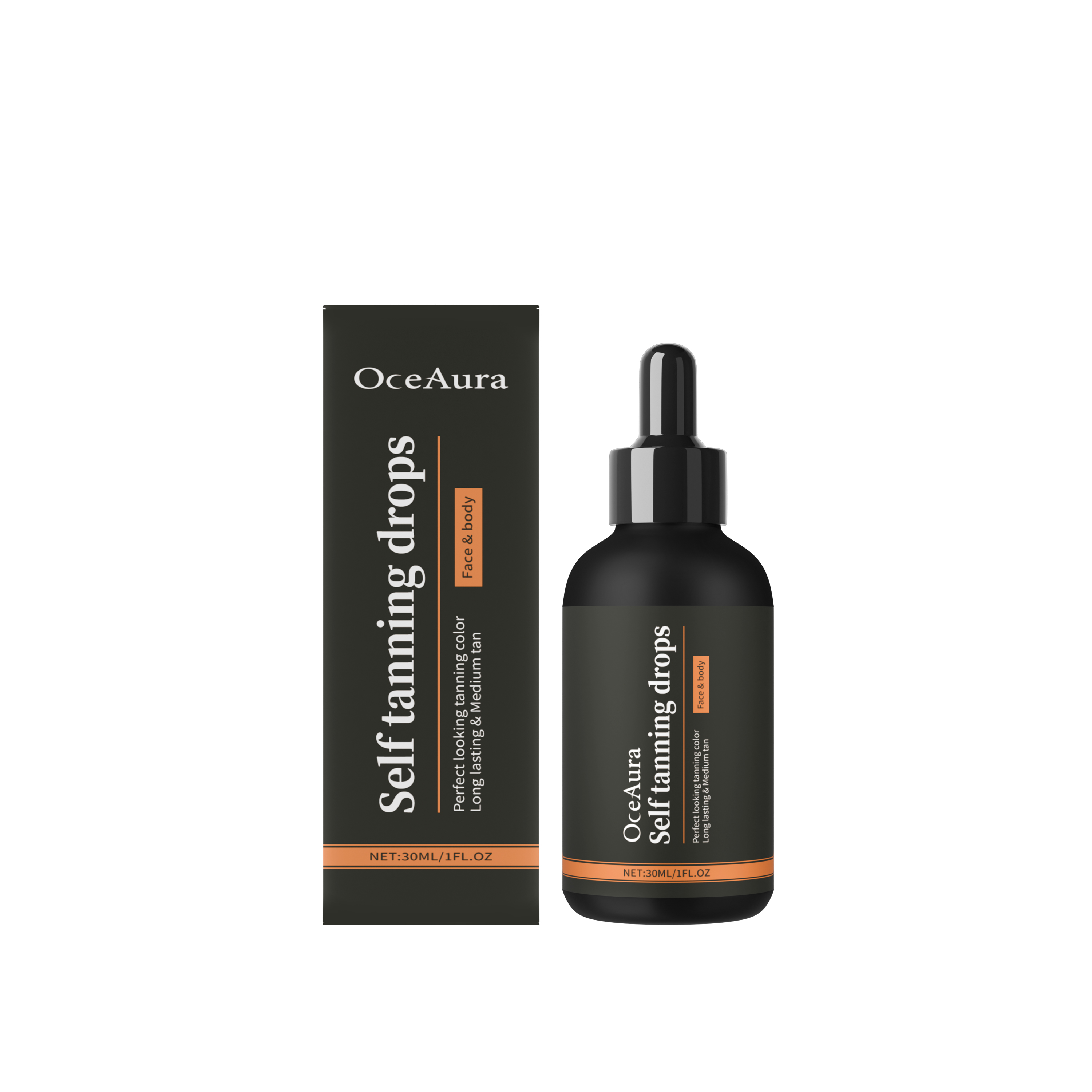 Sunless Self Tanning Drops Lasting Solarium Bronzer, Natural Tanner for Body Face, Antioxidant Prevent Sunburn Tanning