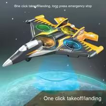 SkyStrike 4-Channel 2.4 GHz RC Fighter Jet with 360° Roll & LED Light