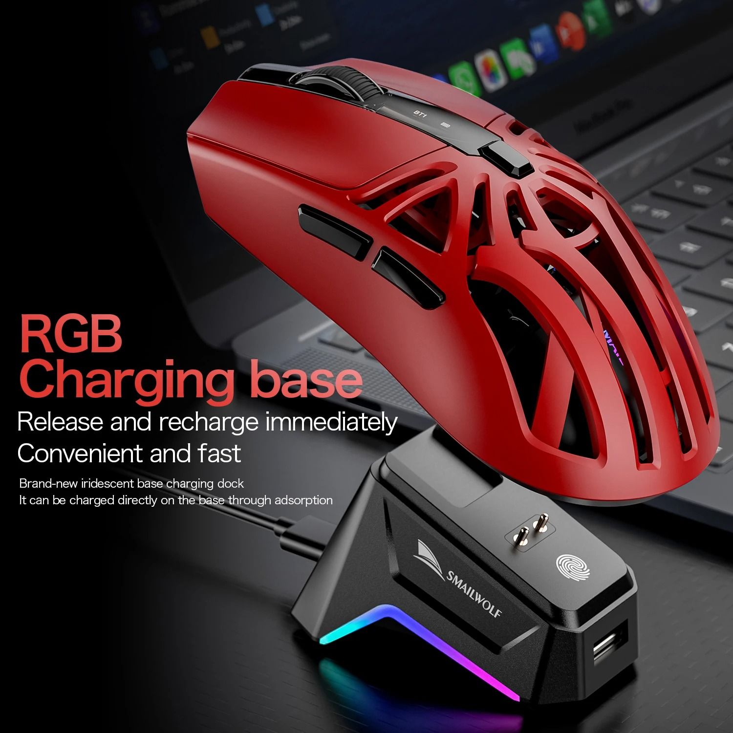 Ultra-Lightweight Tri-Mode Optical Gaming Mouse