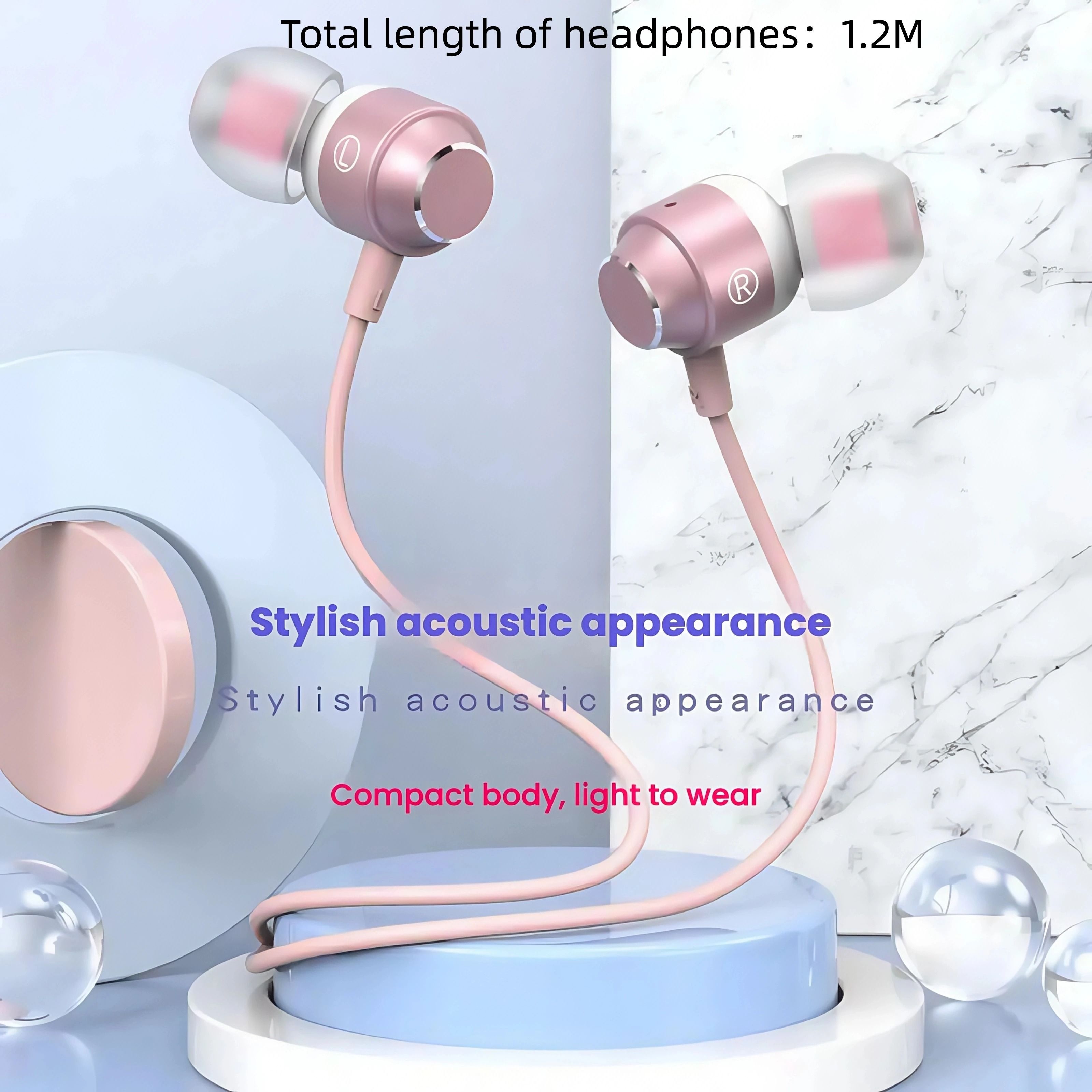 Universal HiFi Type-C Wired Earbuds with Digital Chip and 1.2M Cable for iOS and Android
