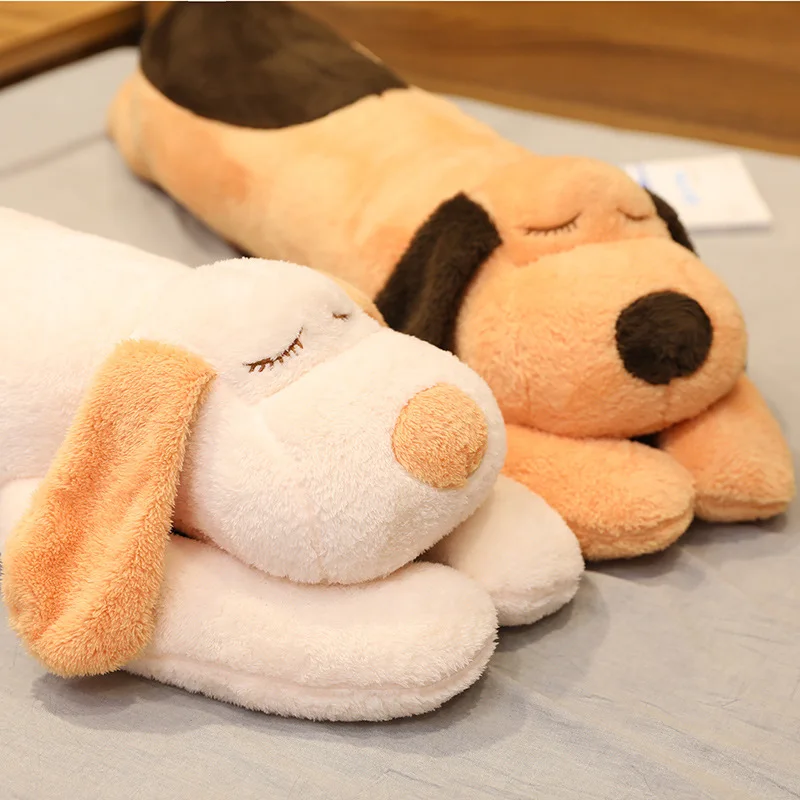 Stuffed Pet Doll Baby Long Sleep Pillow, Giant Lovely Soft Down Cotton Dog Plush Pillow Accompany Gift for Girlfriend