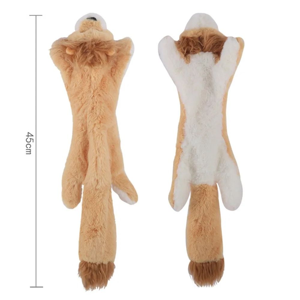 Mess-Free Stuffingless Plush Squeaky Dog Toy