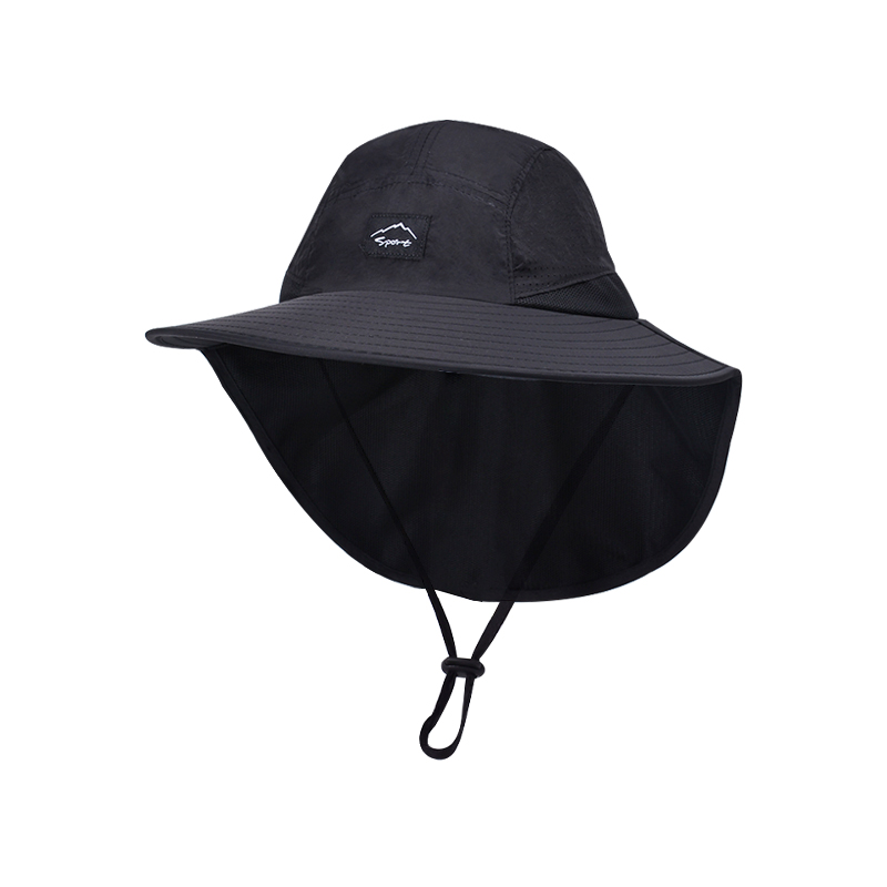 Unisex Xinbaoguan 9249 Summer Fisherman Hat, Large Brim, Quick-Dry Polyester Sunshade with Shawl Design