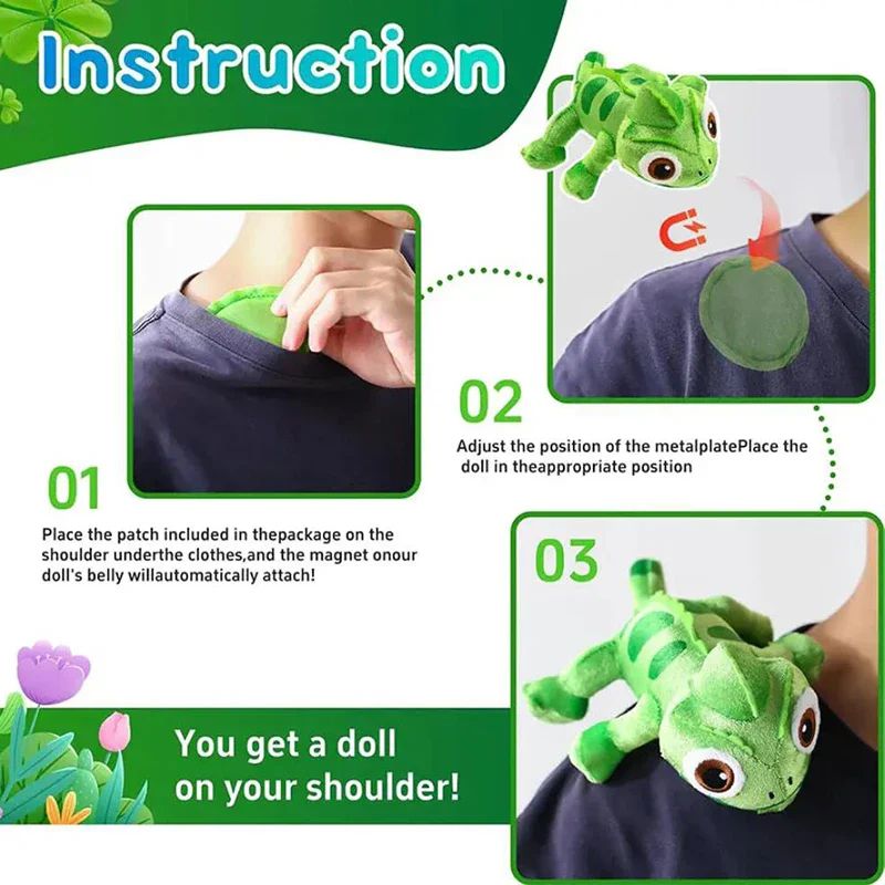 Pascal Chameleon Shoulder Plush – 6-Inch Tangled-Inspired Stuffed Animal Toy