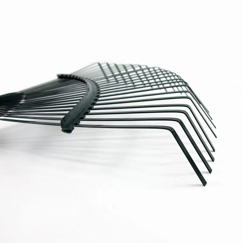22-Tooth Iron Garden Rake – Durable Leaf & Farming Tool