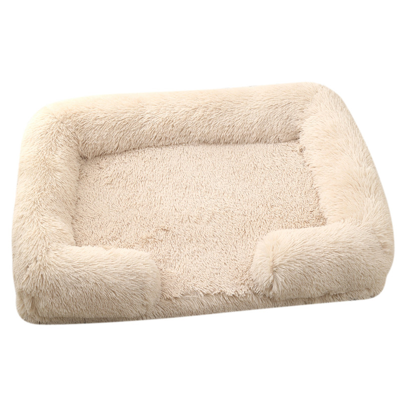 Dog Plush Pet Bed with Winter Thickened Pad and Removable Sleeping Sofa Pad