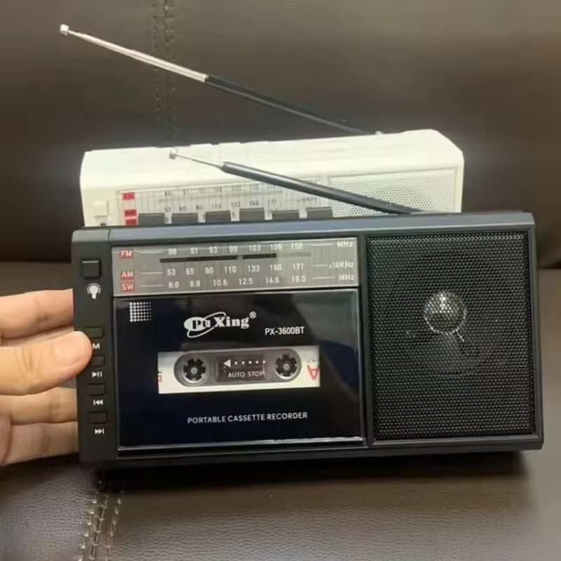 RetroWave Bluetooth Cassette Player Recorder with AM FM SW Radio and Playback