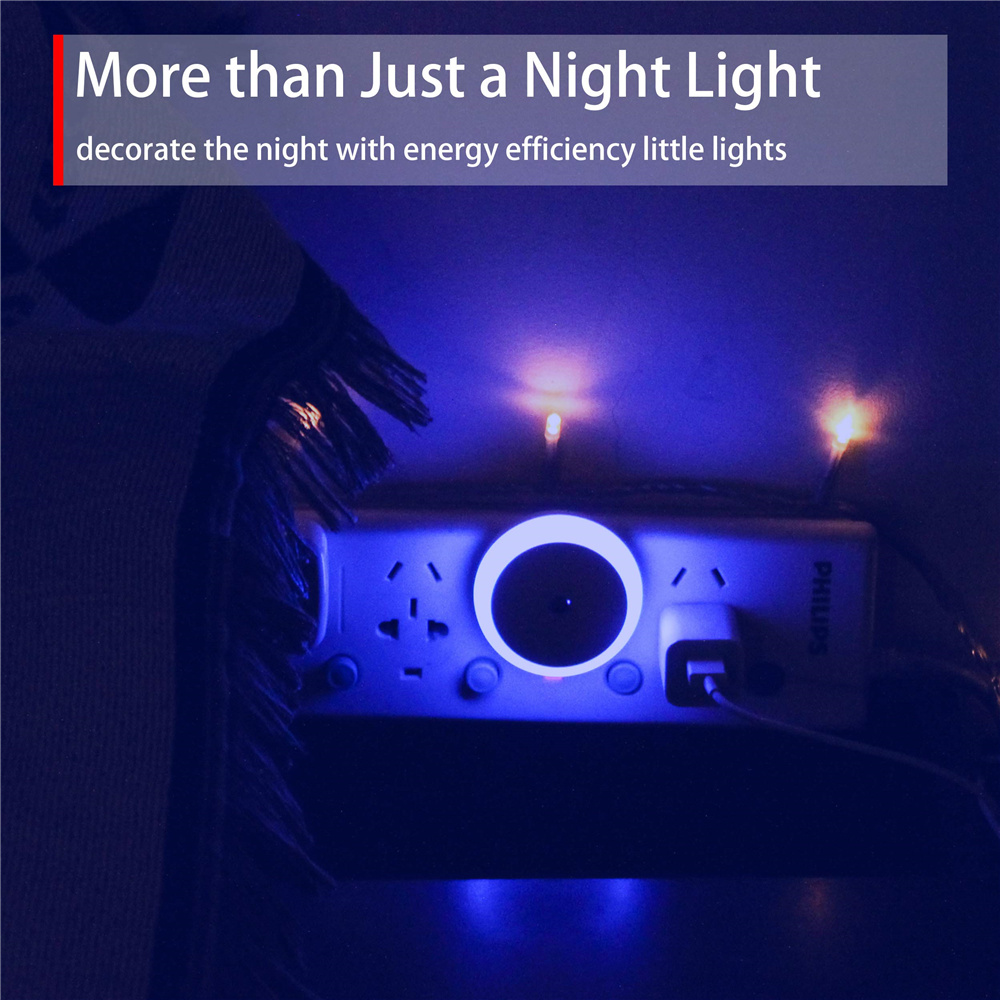 Smart Sensor Auto Dim Night Lamp for Bathroom, Hallway, Kitchen, Stairway, Bedroom - Dawn Wall Light